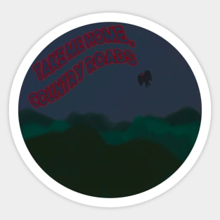 country roads mothman Sticker